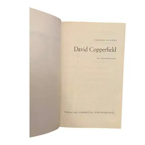 704 Charles Dickens DAVID COPPERFIELD Ein Lebensschicksal HC
