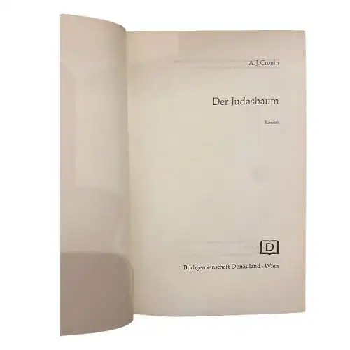 1304 A. J. Cronin DER JUDASBAUM HC ROMAN HISTORISCHER