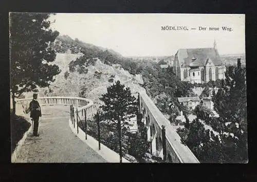 Mödling - Der neue Weg - Blick Stadt Pfarrkirche - Niederösterreich 400694 ShNö
