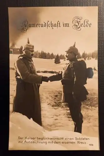 Kameradschaft Im Felde Der Kaiser beglückwünscht Einen Soldaten Ga 50126 SH1