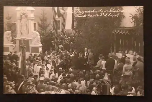 Scheibbs Kriegerdenkmal Weihe durch Bundeskanzler Seippel  Gr  8416 H