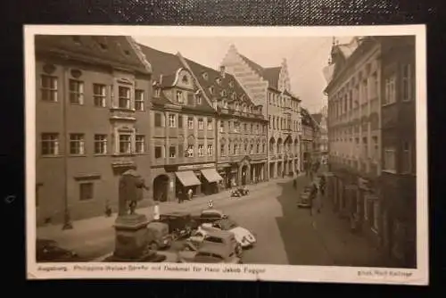 Augsburg Philippine Welser Straße Mit Denkmal Für Hans Jakob Fugger 410482 Gr