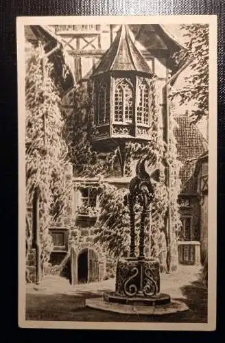 K.Lindegreen Wartburg Hof Mit Brunnen Gr