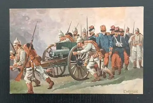 Erbeutung Eines Französischen Geschützes Soldaten Wehrmann 00314 Gr