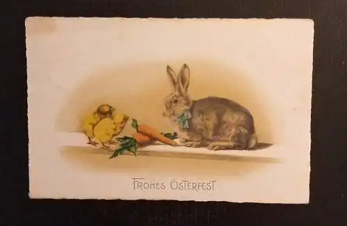 Frohes Osterfest Hase Kücken Karotten 5801 H