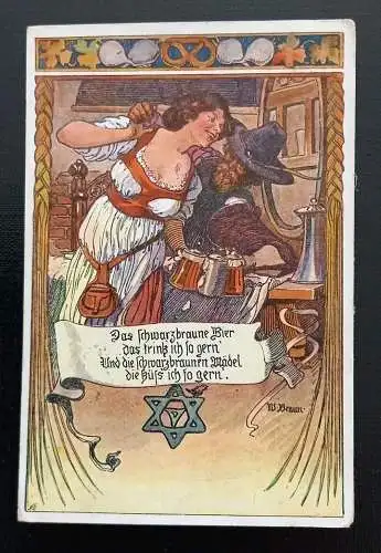 Adolf Bauer Deutscher Weltbund Bier Frau Mann 410789 Gr