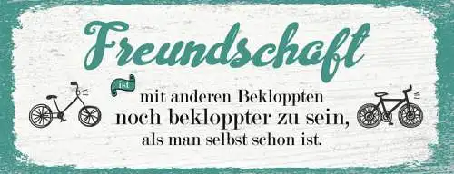 Schild Freundschaft Mit Anderen Bekloppten Noch Bekloppter Zu Sein Als Selbst