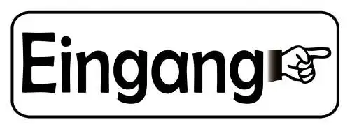 Schild Eingang Hinein Entance Geschäft Lokal Haus Gebäude 27 x 10 Blech od. Holz