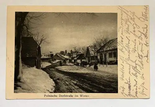 Polnische Dorfstraße Im Winter Schnee Dorf Häuser Polen 410713 K TH