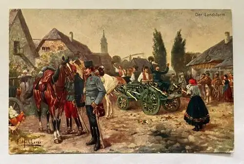 Der Landsturm Krieg Militär Soldat Rotes Kreuz Fürsorgeamt Deutschland 8413 K TH