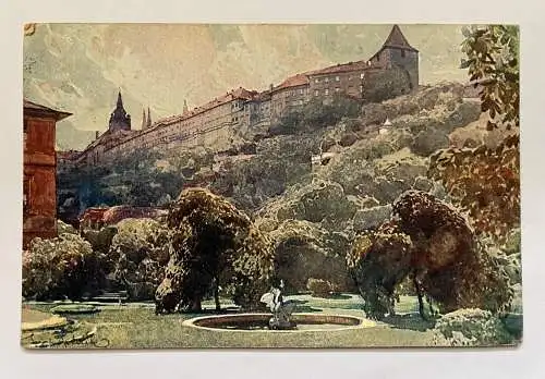 Prag Praha Prager Burg Hradčany Park Brunnen Gebäude Tschechien 20067 K TH