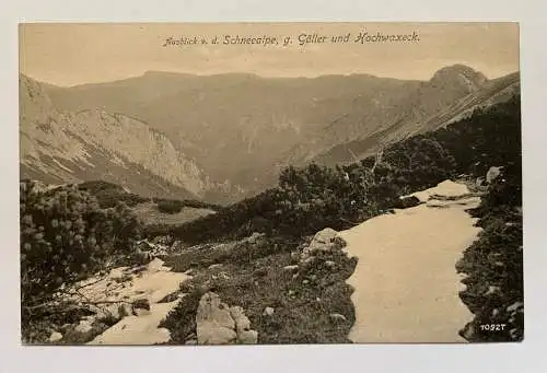 Ausblick v.d. Schneealpe g. Göller & Hochwaxeck Berg Niederösterreich K TH