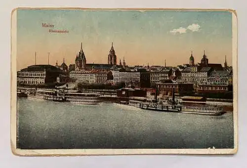 Mainz Rhein Ansicht Rheinland-Pfalz Stadt Fluss Schiff Deutschland 180272 K TH