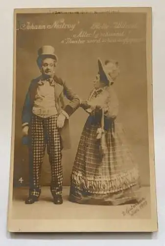 Johann Nestroy Theater Rolle Wilzceck Wien 1919 Österreich 650123 K TH