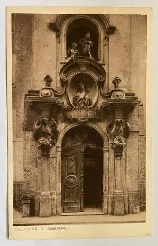 Salzburg St. Sebastian Kirche Eingang Tor Stadt Österreich 8459 K TH