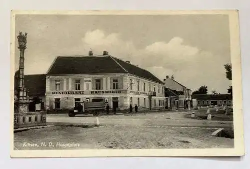 Kittsee N. D. Hauptplatz Auto Brunnen Neusiedl Burgenland Österreich 8423 K TH