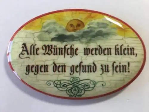 Nostalgie flaschenöffner magnet alle wünsche werden klein gesundheit sonne