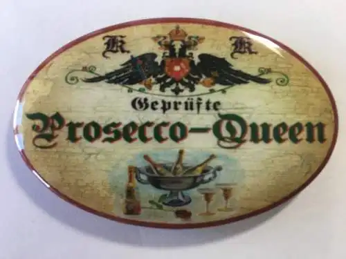 Nostalgie flaschenöffner magnet geprüfte prosecco-queen flaschenkühler gläser