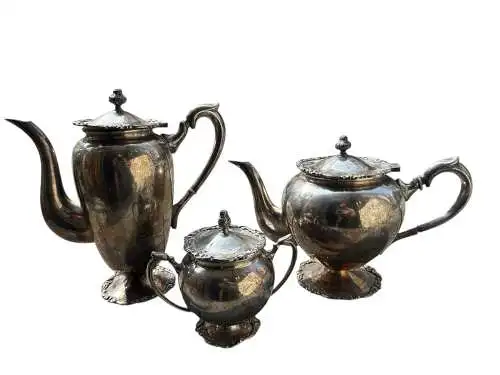 Kaffee Set 3 Teilig Industria Peruana Plata Esterlina 925 CAMUSSO 1792 g Silber
