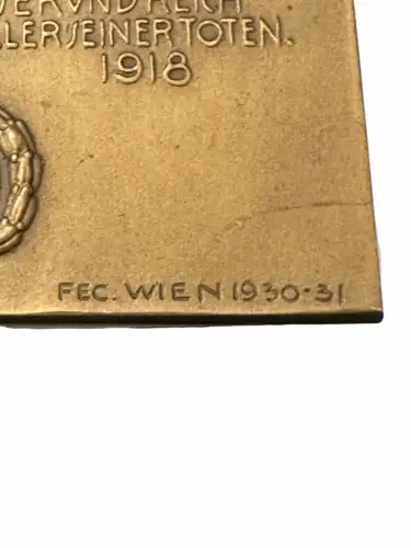 Bronze Plakette Ulanen Regiment Alexander II Österr.-Ungarn Heinrich K. Scholz