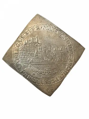 Doppel Talerklippe Taler Salzburg von 1682 Original nur 10 Exemplare Repro
