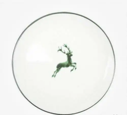 Gmundner Keramik Grüner Hirsch Speiseteller  28 cm