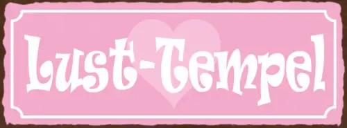 Schild Lust Tempel Liebe Erotik Romantik Schlafzimmer 27x10 Blech od.Holz
