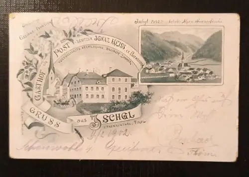 Gruss aus Ischgl  Paznaunthal Gasthaus Gasthof Post Ignaz Heiss Tirol Gr K