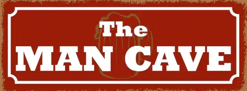 Schild The Man Cave Männer Höhle Zufluchtsort Hobby Zimmer 27x10 Blech od.Holz