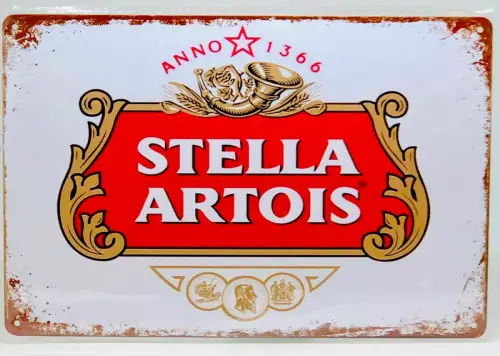 Nostalgie Vintage Retro Schild "STELLA ARTOIS" 30x20 12103