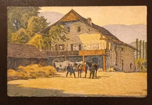 Bauernhof Im Kestenholz St.Gallen Reiter Mit Pferden Pferd  Gr A0003 K