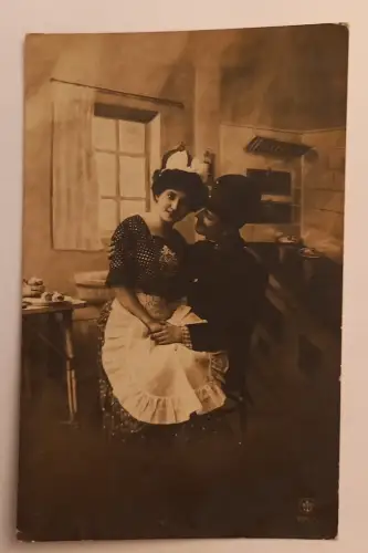 Liebespaar Soldat mit Frau Künstlerkarte 600603A gr D