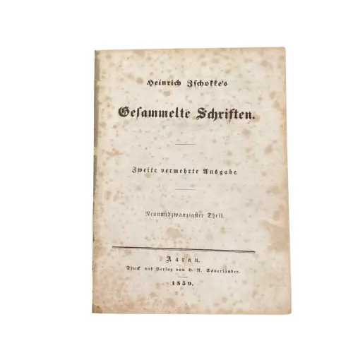 4241 Heinrich Bschoffe GESAMMELTE SCHRIFTEN: NEUNUNDZWANZIGSTER THEIL HC