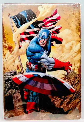 Nostalgie Vintage Retro Blechschild "CAPTAIN AMERICA " 30x20 12057