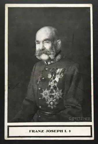 Porträt Kaiser Franz Joseph I. Orden Uniform Bart Militär Österreich 400883 TH