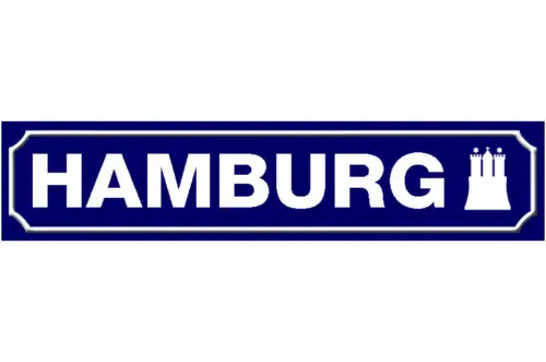 Schild Hamburg Stadt Deutschland Ort Straße Platz 46 x 10 Blech od. Holz