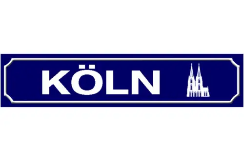 Schild Köln Stadt Kölle Deutschland Ort Straße Platz 46 x 10 Blech od. Holz