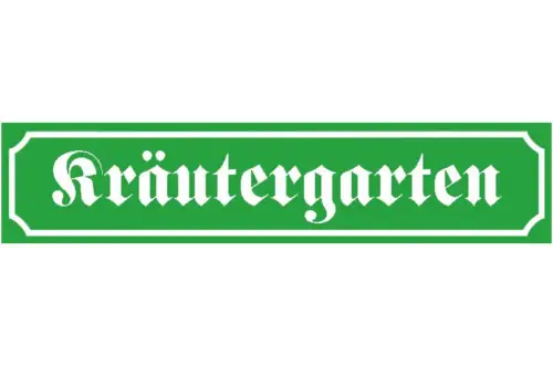 Schild Kräuter Garten Pflanzen Kraut Gewächs Ort Straße 46 x 10 Blech od. Holz