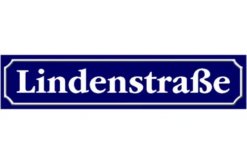 Schild Lindenstraße TV Serie Soap Ort Straße Platz 46 x 10 Blech od. Holz