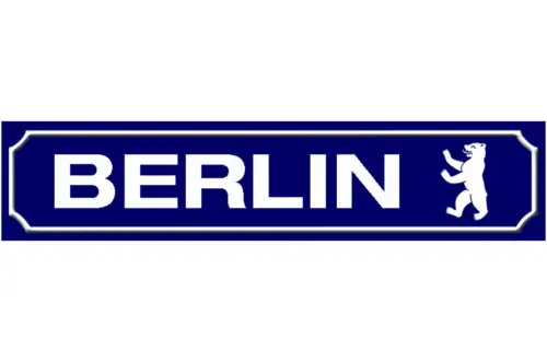 Schild Berlin Haupt Stadt Deutschland Ort Straße Platz 46 x 10 Blech od. Holz
