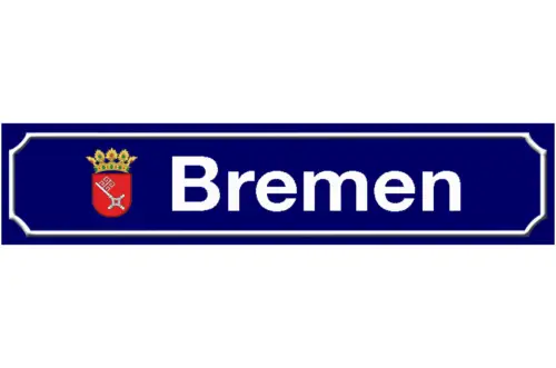 Schild Bremen Deutschland Bundesland Ort Straße Platz 46 x 10 Blech od. Holz