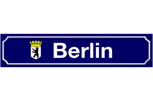 Schild Berlin Deutschland Bundesland Ort Straße Platz 46 x 10 Blech od. Holz