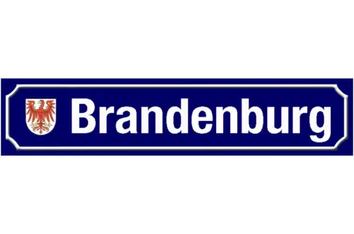 Schild Brandenburg Deutschland Bundesland Ort Straße Platz 46 x 10 Blech od.Holz