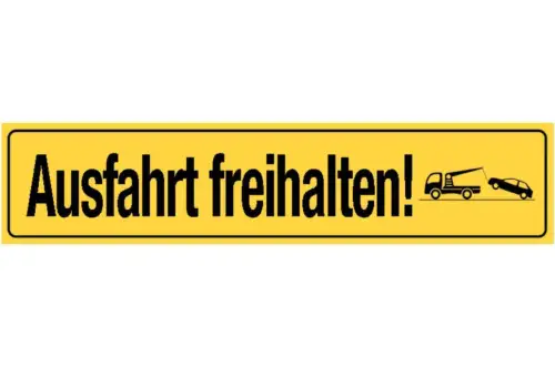 Schild ausfahrt freihalten parkverbot parken verboten 46 x 10 blech od. holz