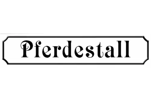 Schild pferde stall heu tier reiten pferd stallung boxen 46 x 10 blech od. holz