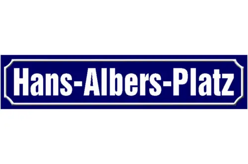 Schild Hans Albers Platz Hamburg Schauspieler Ort Straße 46 x 10 Blech od. Holz