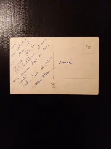 Blumenstrauß Rote Rosen Vive S.Catherine Prägekarte 30153 Gr