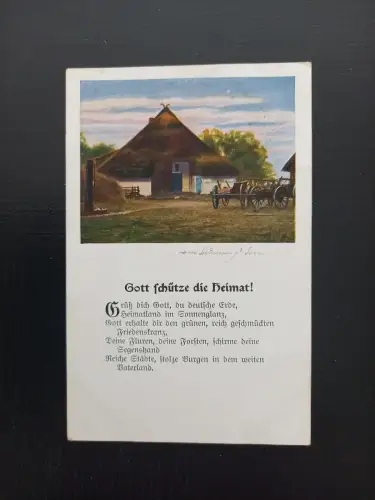 Haus Mit Karren Gott Schütze Die Heimat 400358 Gr