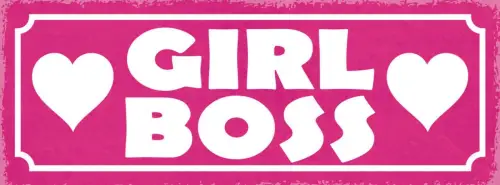 Schild girl boss chefin frau mädchen 27x10 blech od.holz
