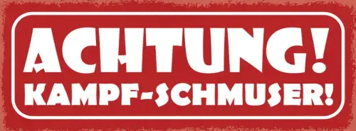 Schild achtung kampf schmuser hund hunde haus tier vorsicht 27x10 blech od.holz